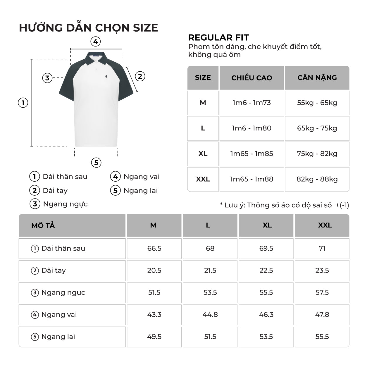 Bảng size của sản phẩm