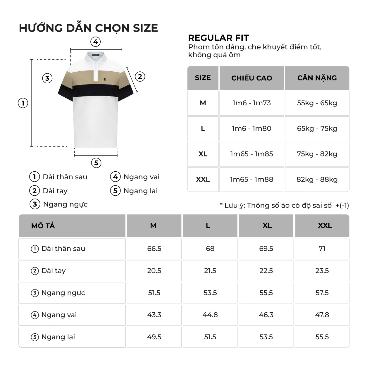 Bảng size của sản phẩm