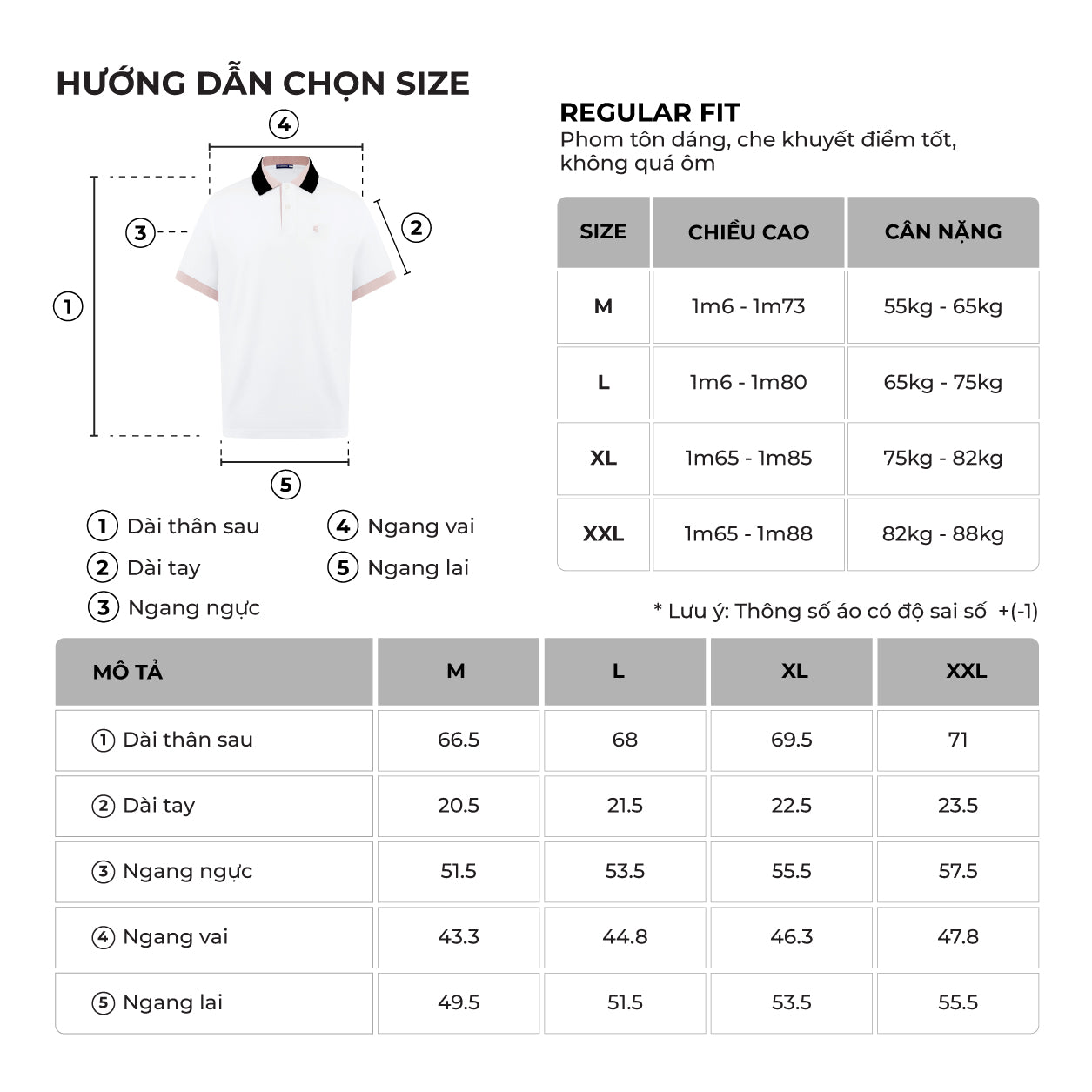 Bảng size của sản phẩm