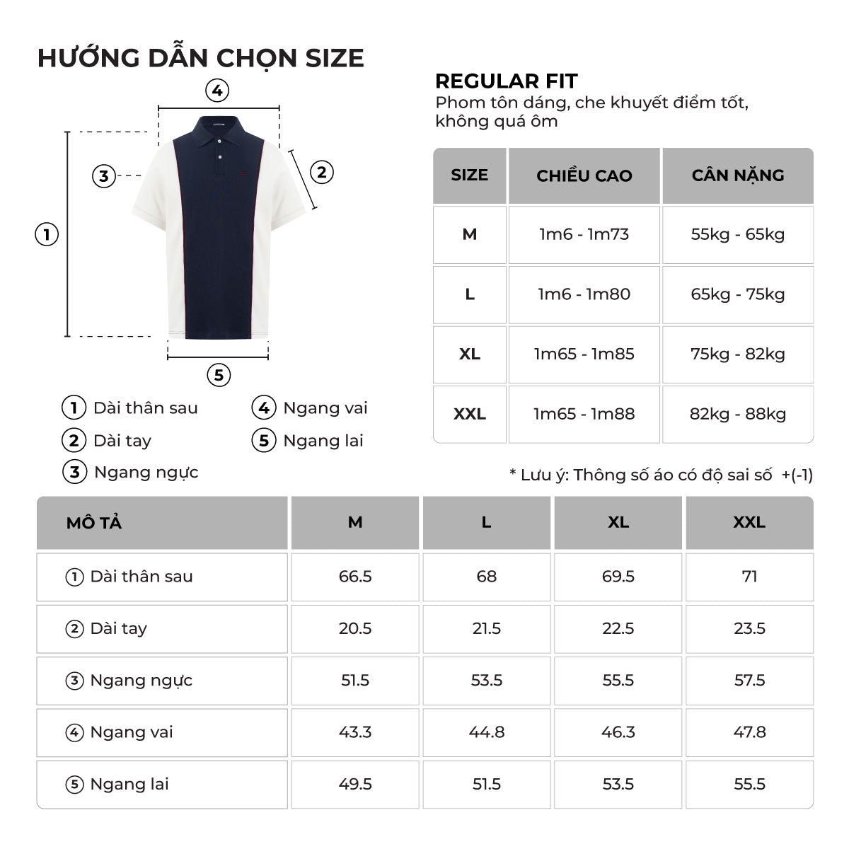 Bảng size của sản phẩm