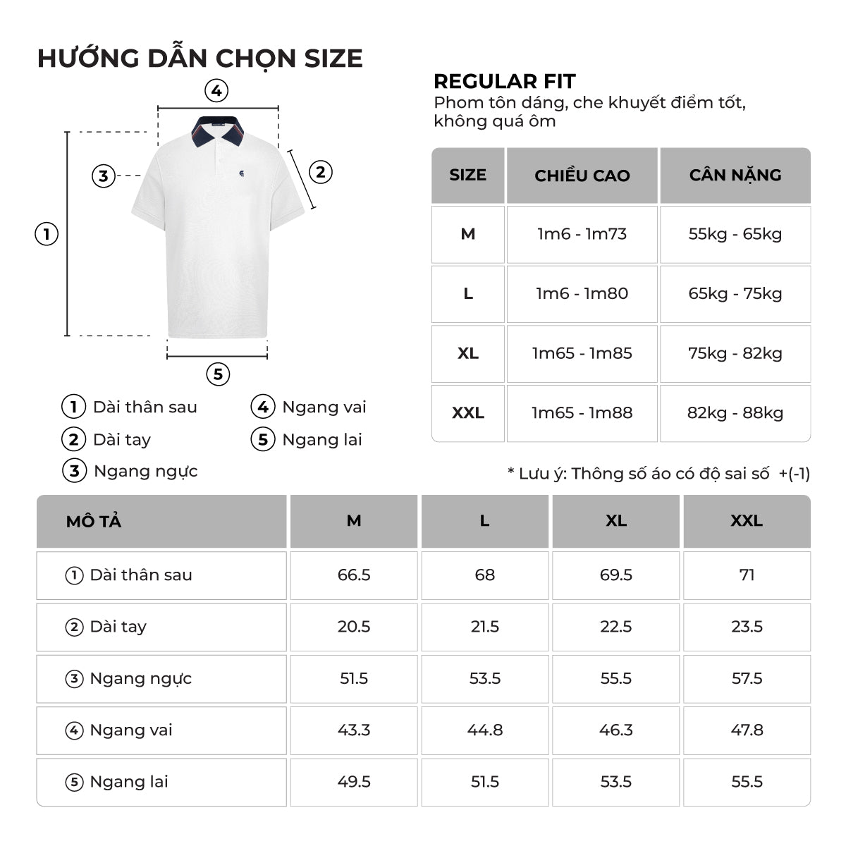 Bảng size của sản phẩm