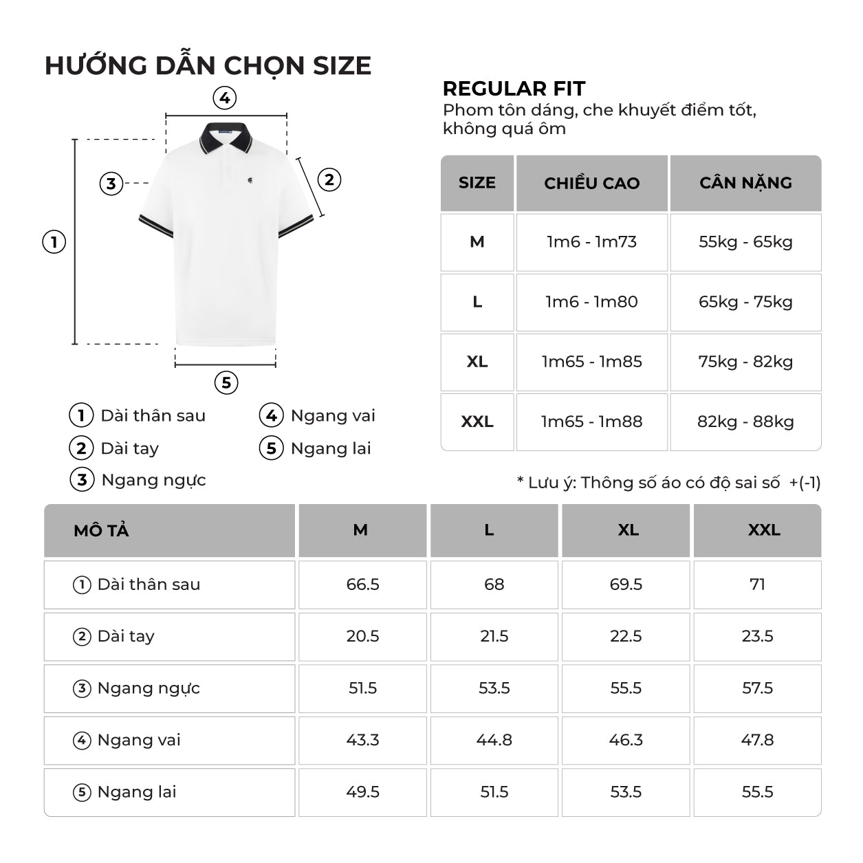 Bảng size của sản phẩm