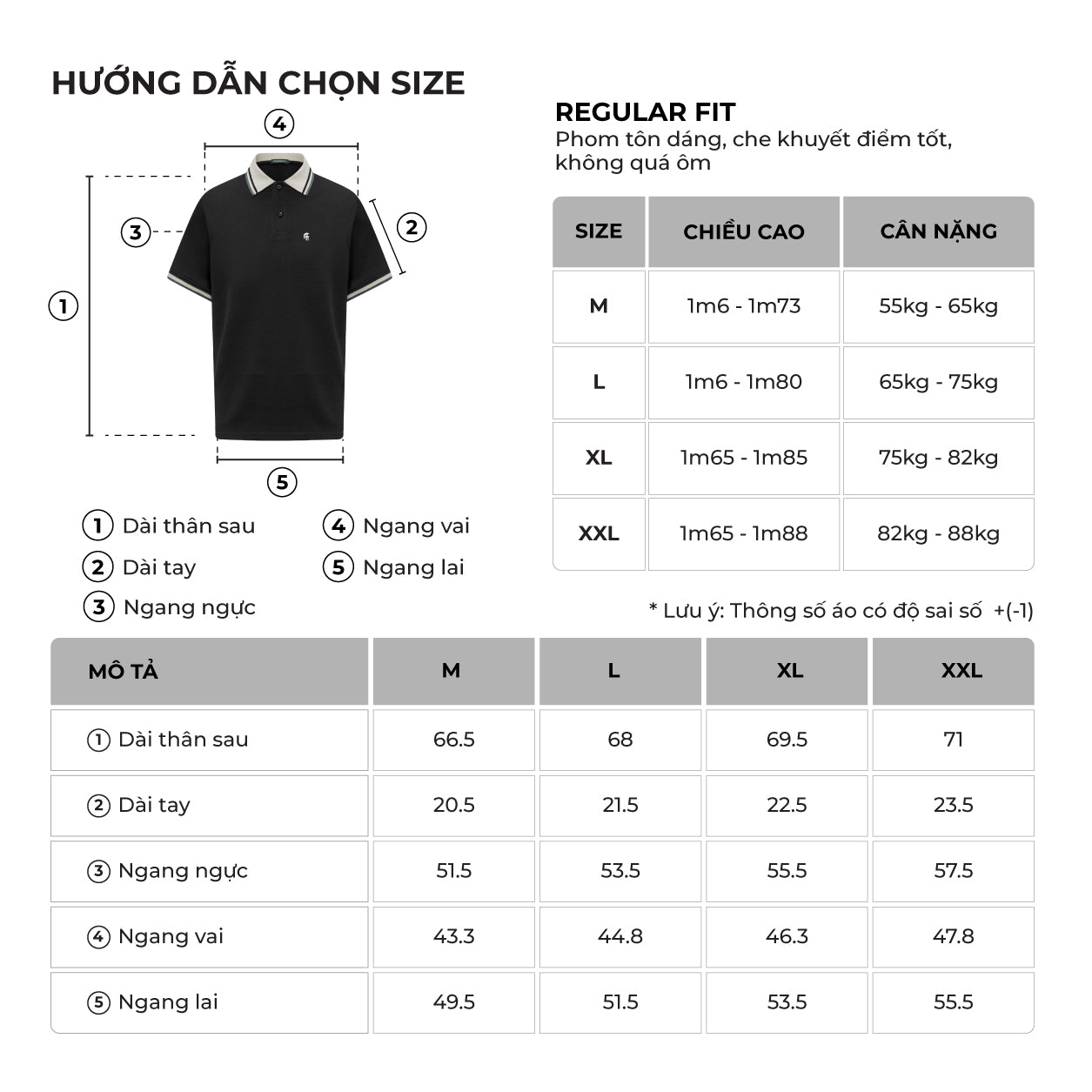Bảng size của sản phẩm