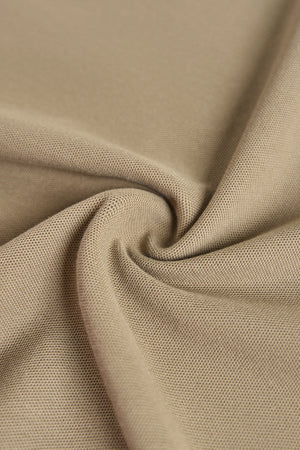 Chi Tiết Chất Vải Áo Polo Golden Polomanor Màu Nâu Đất Cotton Cvc Diamond Regular Fit