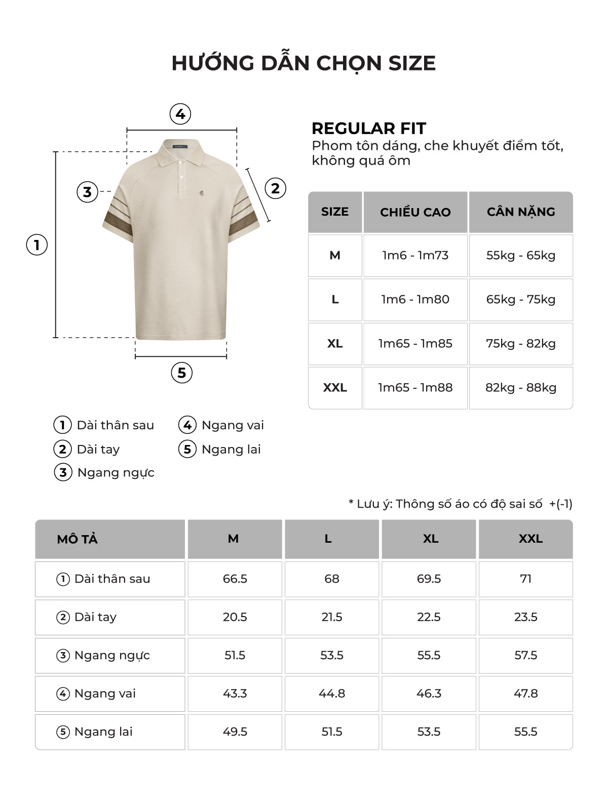 Bảng size của sản phẩm