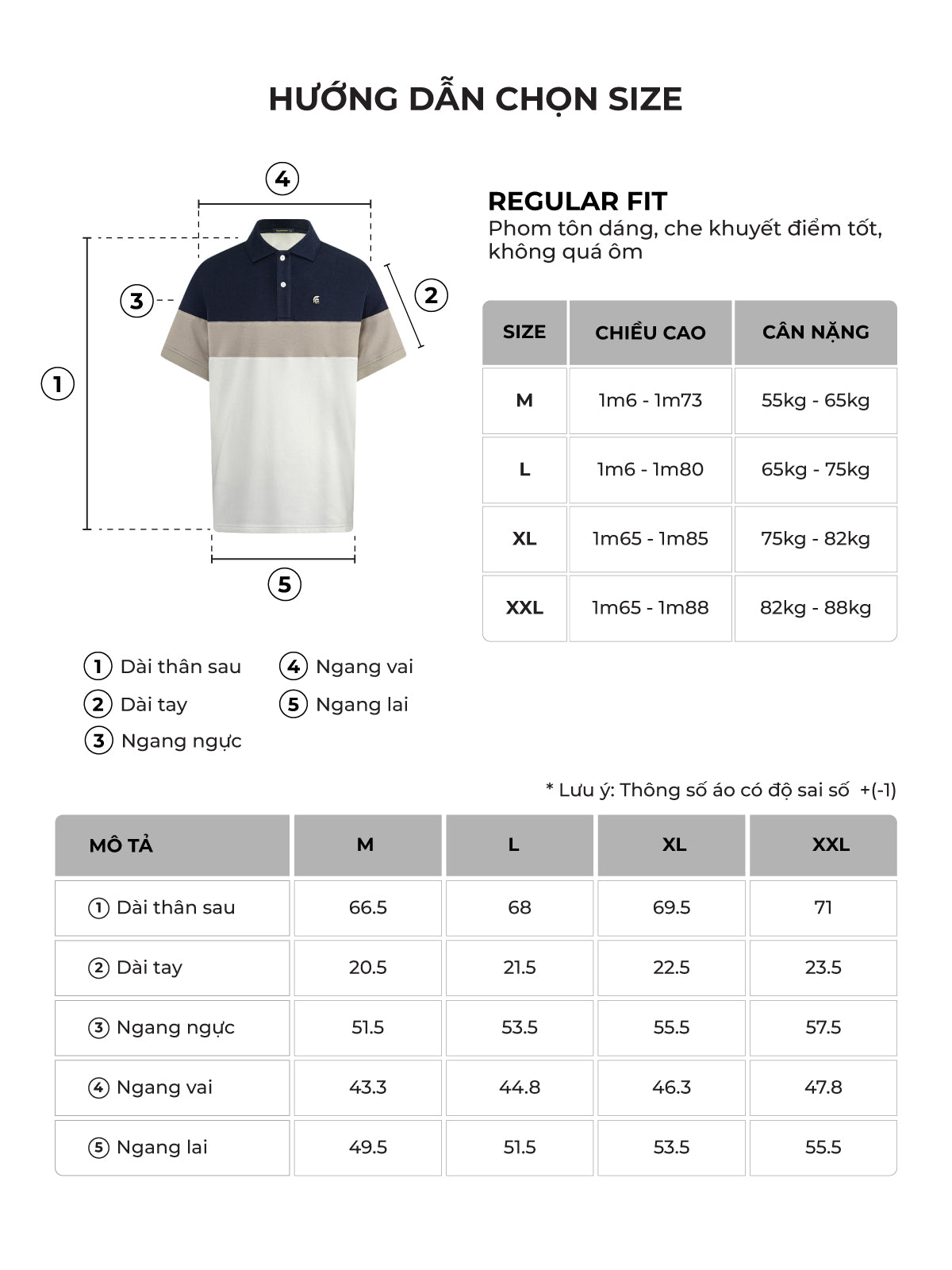 Bảng size của sản phẩm