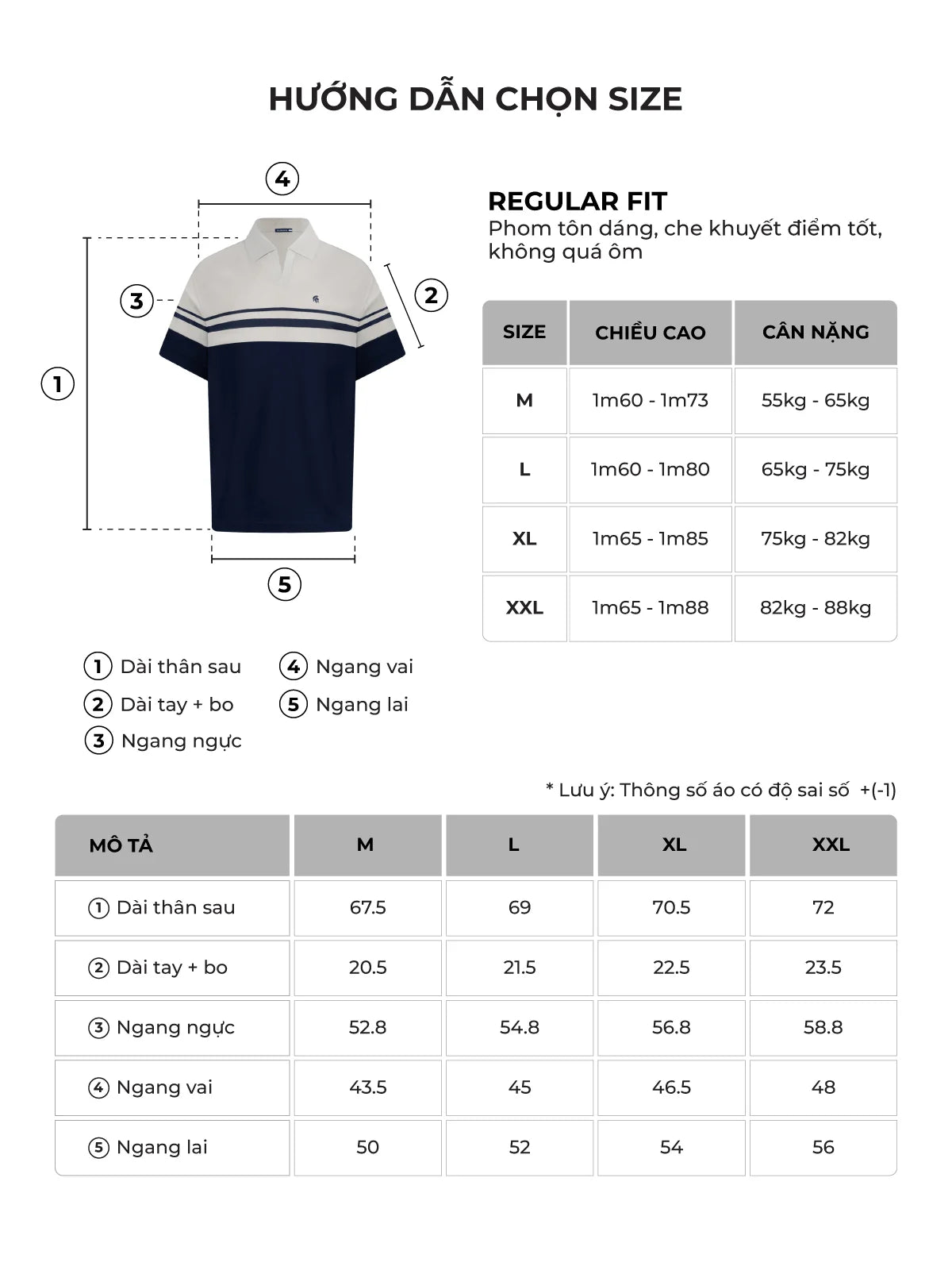 Bảng size của sản phẩm