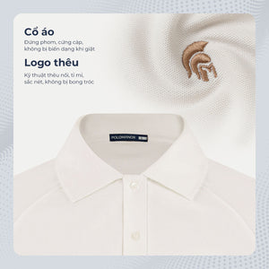 Chi Tiết Cổ Áo Polo Nam Basic Diamond Polomanor Cotton Cvc Diamond Regular Fit