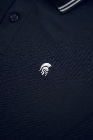 Chi Tiết Logo Áo Polo Nam Classic Diamond Polomanor Màu Navy Cotton Cvc Diamond Regular Fit