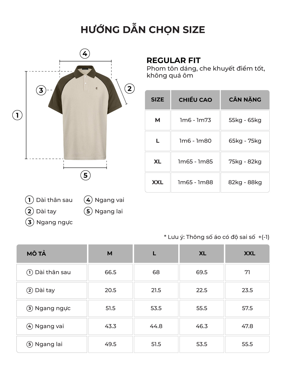Bảng size của sản phẩm