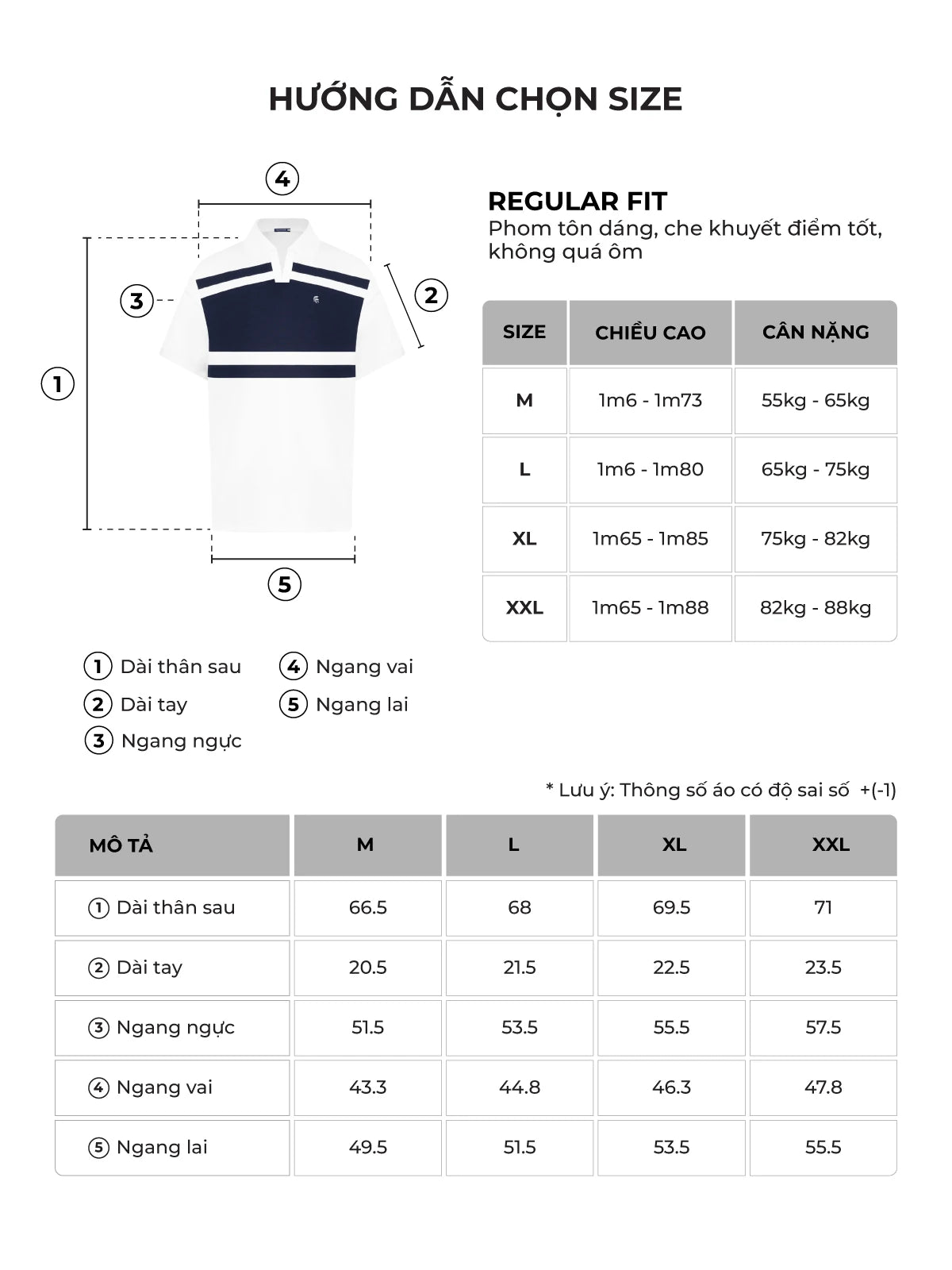 Bảng size của sản phẩm