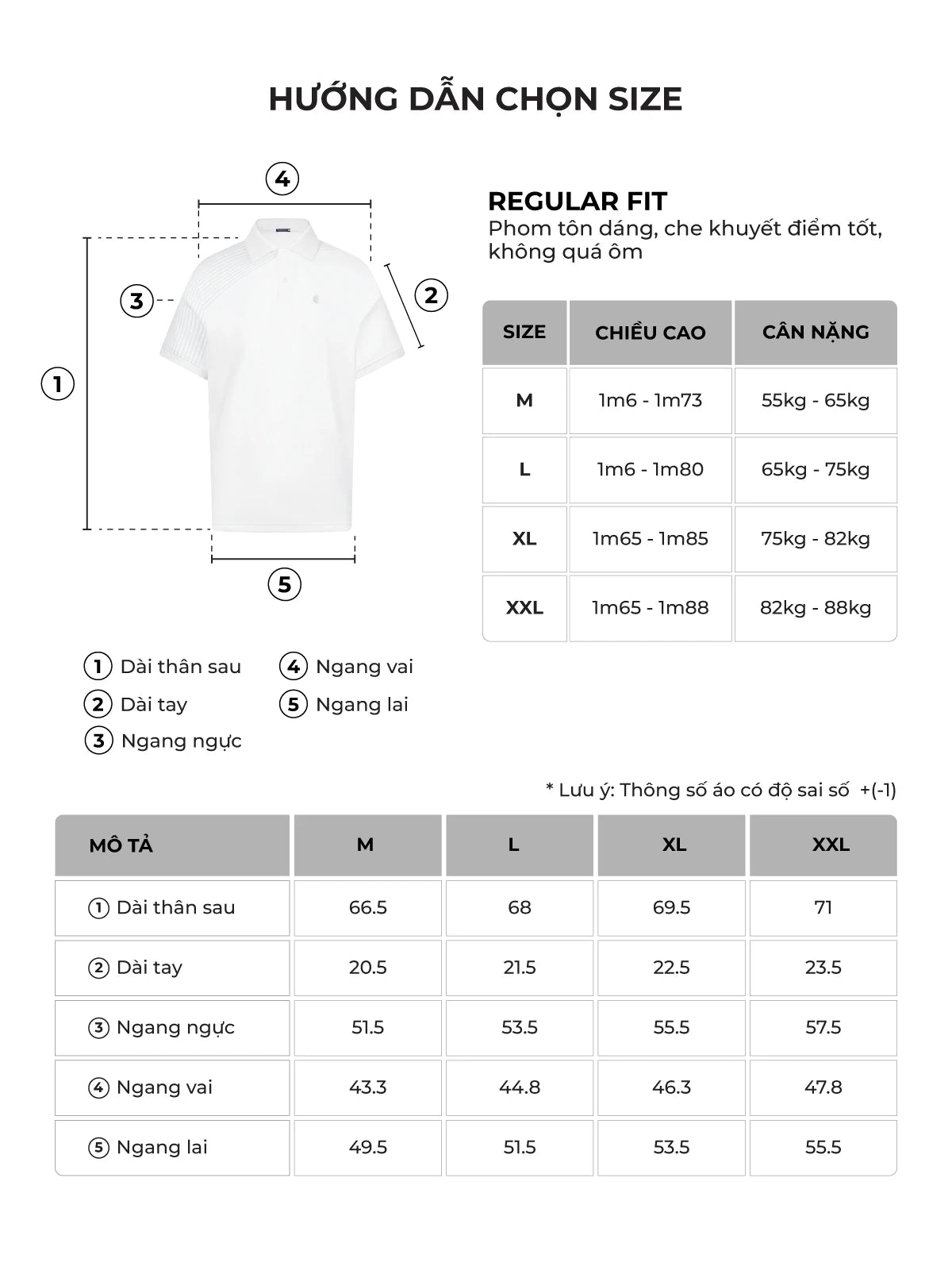 Bảng size của sản phẩm