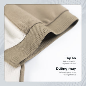 Chi Tiết Tay Áo Polo Fennik Polomanor Cotton Cvc Diamond Regular Fit