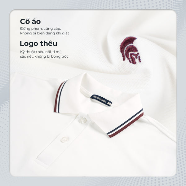 Chi Tiết Cổ Áo Polo Fusion Polomanor Cotton Cvc Diamond Regular Fit