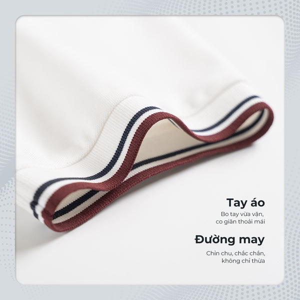 Chi Tiết Tay Áo Polo Fusion Polomanor Cotton Cvc Diamond Regular Fit