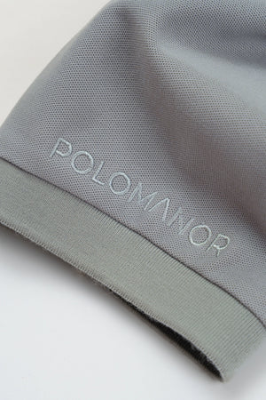 Chi tiết logo tay Áo Polo Nam Gin Polomanor Cotton CVC Diamond Regular Fit