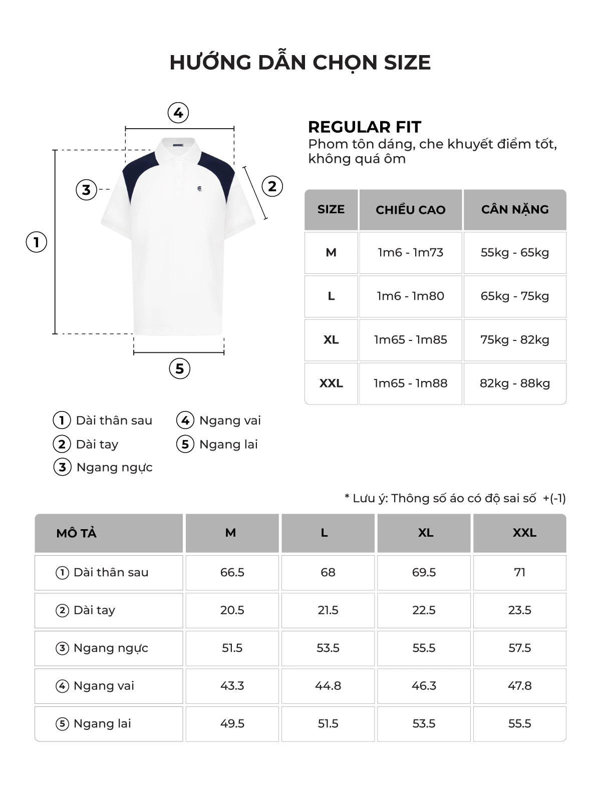 Bảng size của sản phẩm