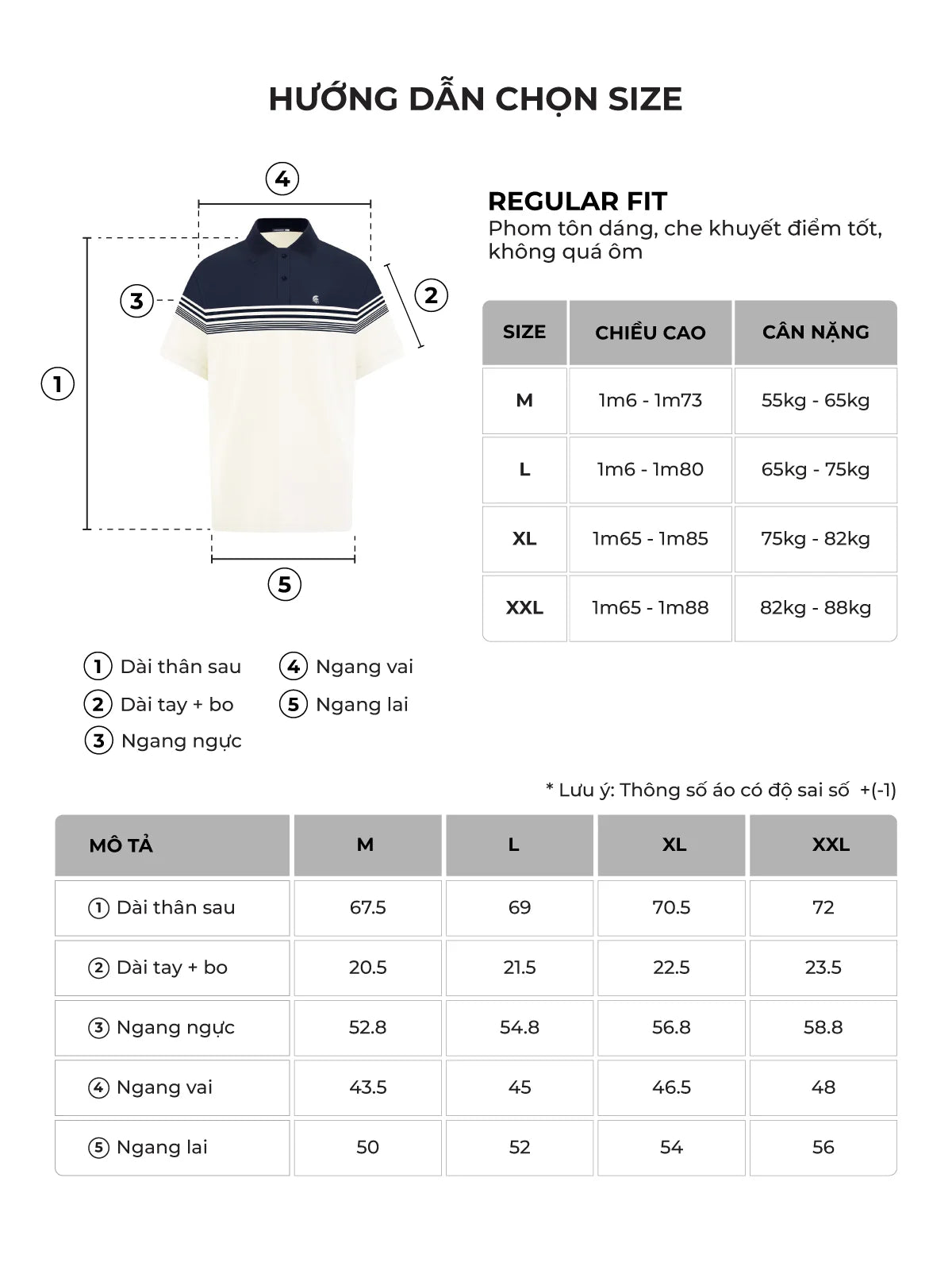 Bảng size của sản phẩm