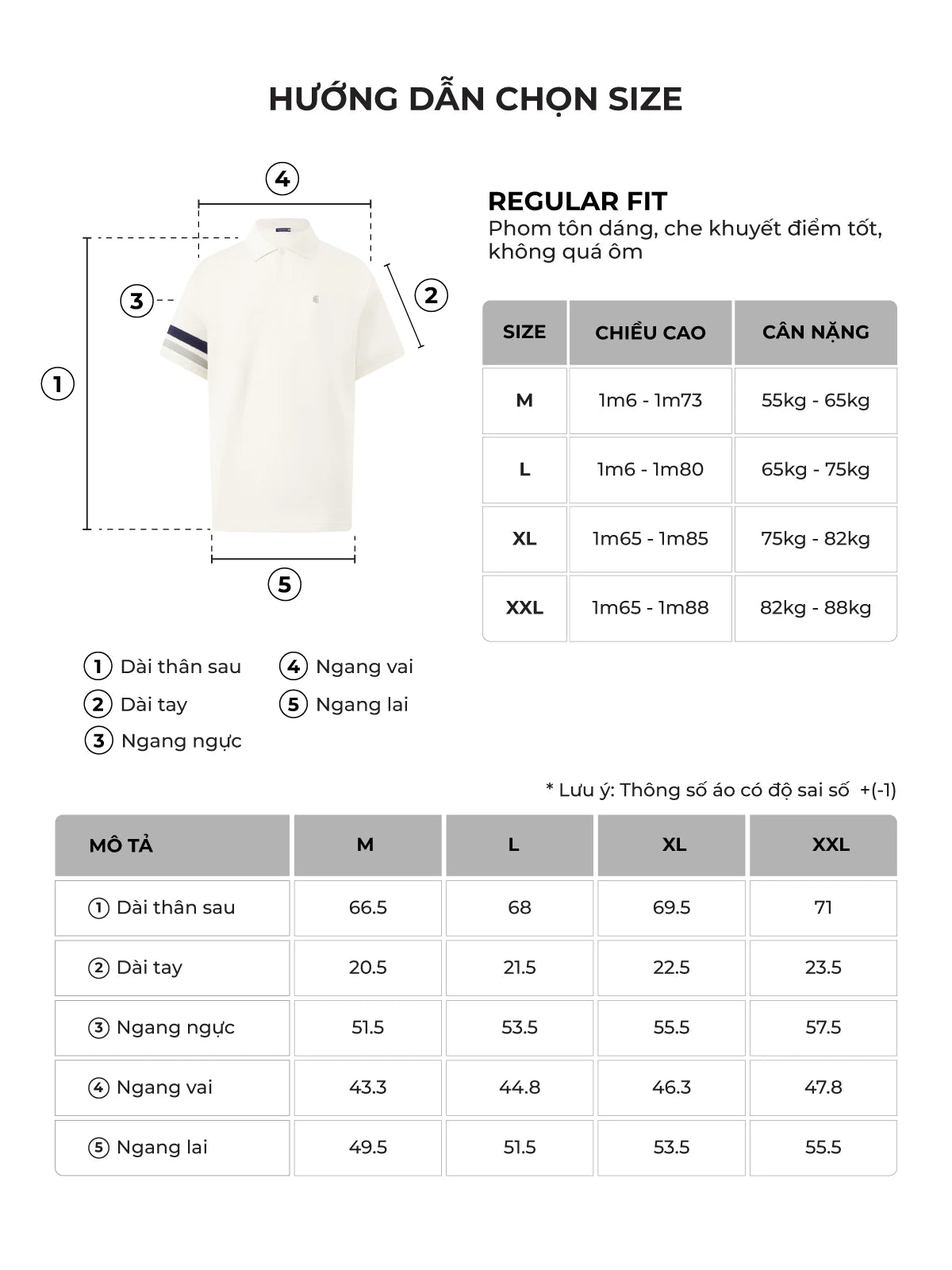 Bảng size của sản phẩm