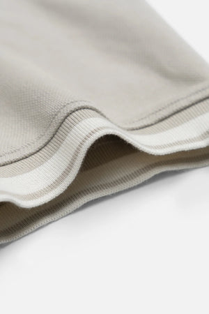 Áo Polo Nam Kane Polomanor Màu Be Cotton Interlock Regular Fit Chi Tiết Tay Áo