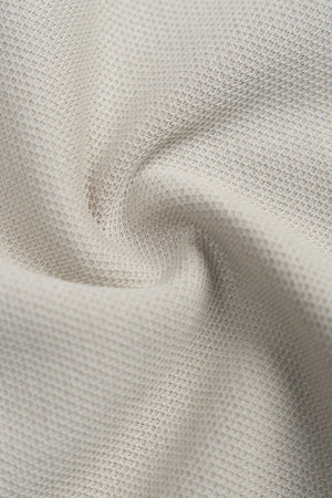 Áo Polo Nam Kane Polomanor Màu Be Cotton Interlock Regular Fit Chi Tiết Chất Vải