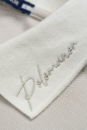 Áo Polo Nam Kane Polomanor Màu Be Cotton Interlock Regular Fit Chi Tiết Chữ ký