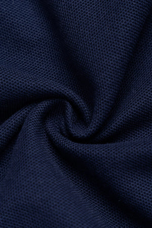 Áo Polo Nam Maven Polomanor Màu Navy Cotton Diamond Regular Fit Chi Tiết Vải