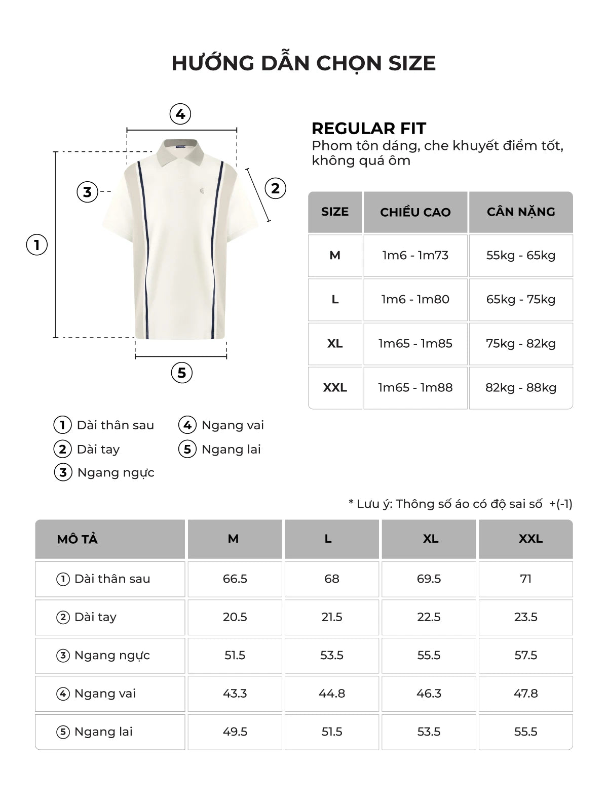 Bảng size của sản phẩm