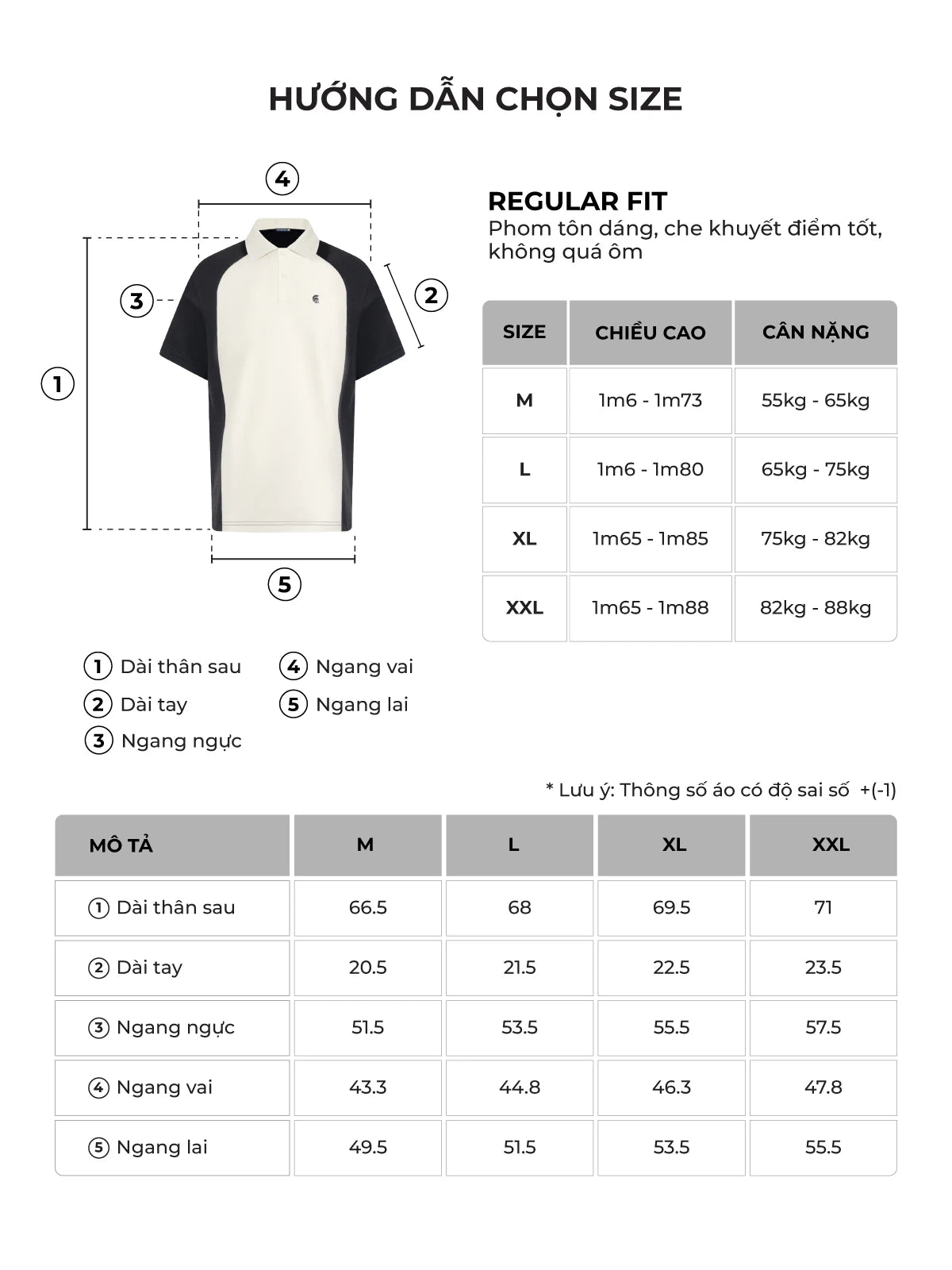 Bảng size của sản phẩm