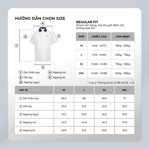 Chi Tiết Bảng Size Áo Polo Primer Polomanor Cotton Cvc Diamond Regular Fit