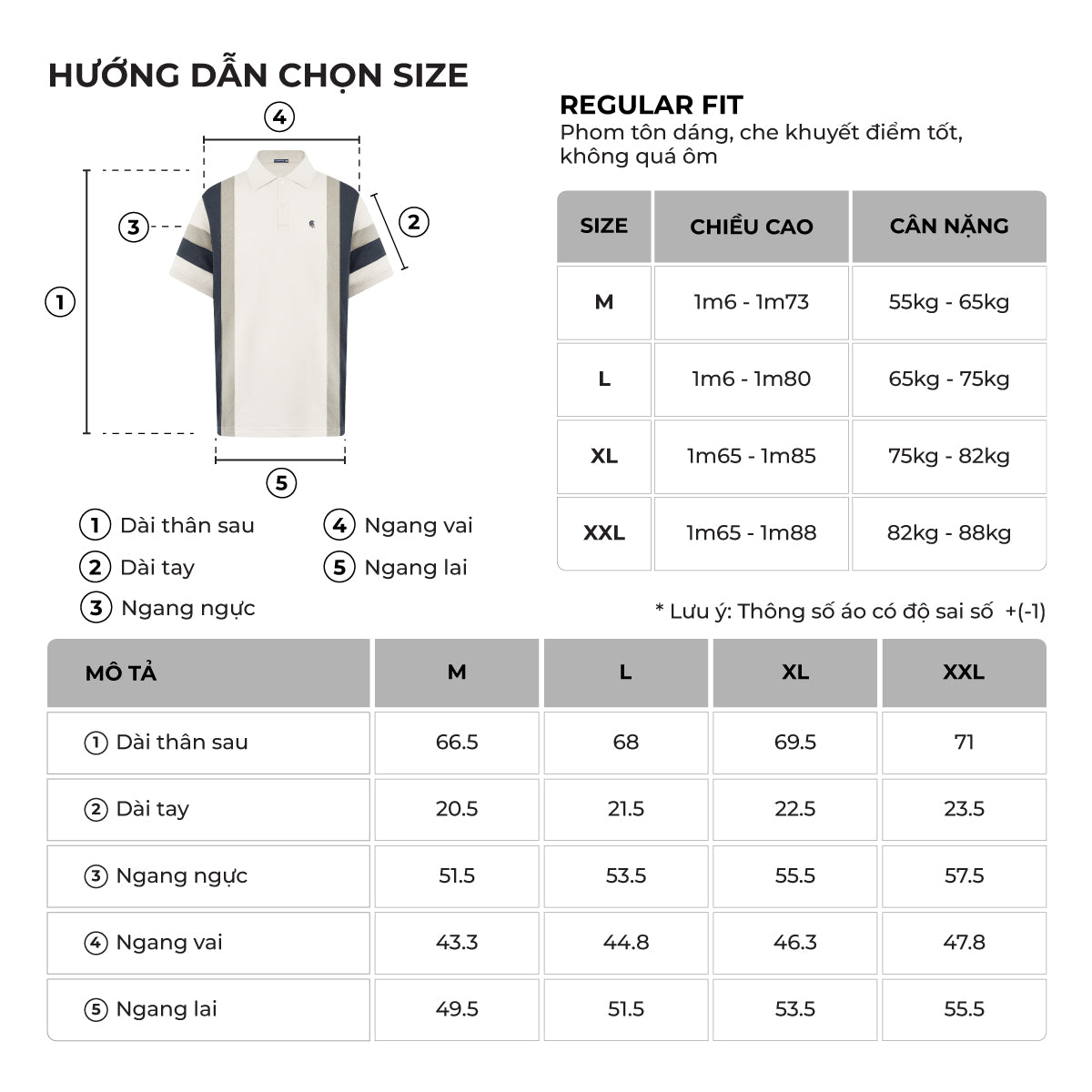 Bảng size của sản phẩm