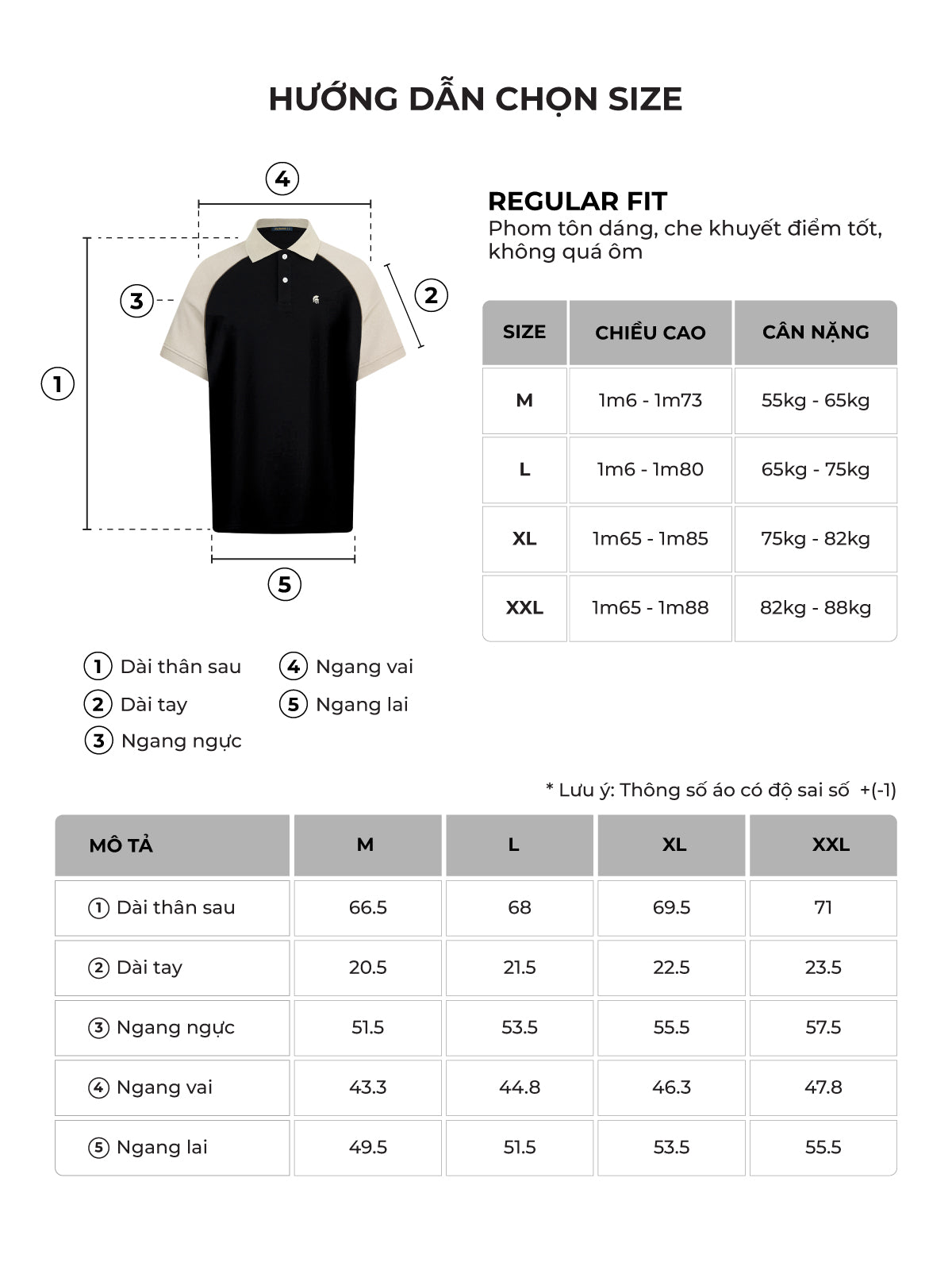 Bảng size của sản phẩm