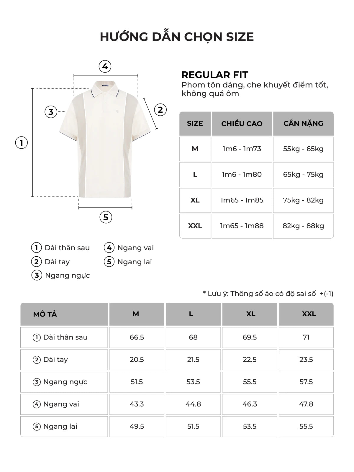 Bảng size của sản phẩm