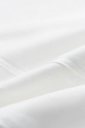 Áo Sơ Mi Santo Polomanor Màu Trắng Linen Regular Fit Chi Tiết Chất Vải