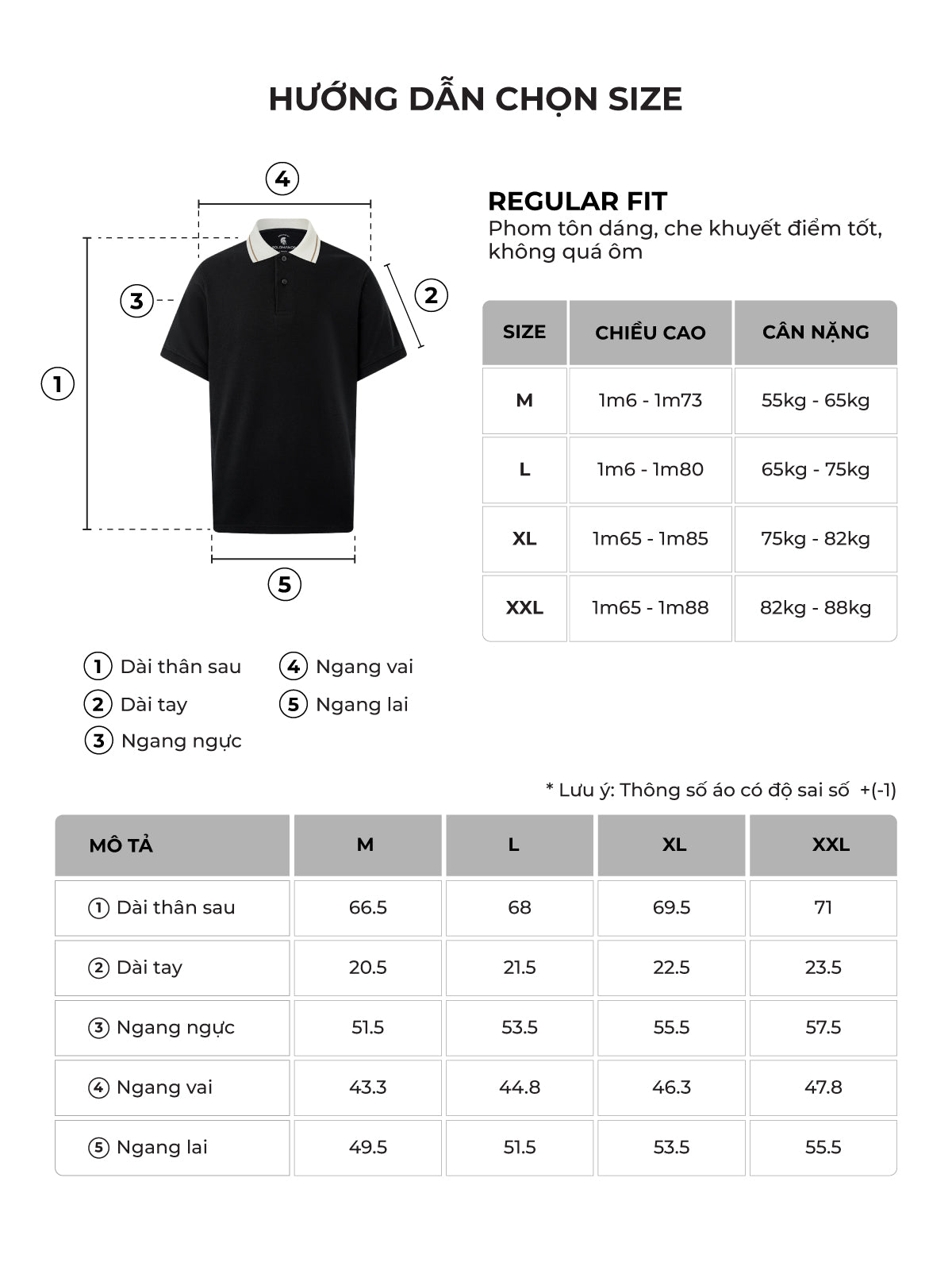 Bảng size của sản phẩm