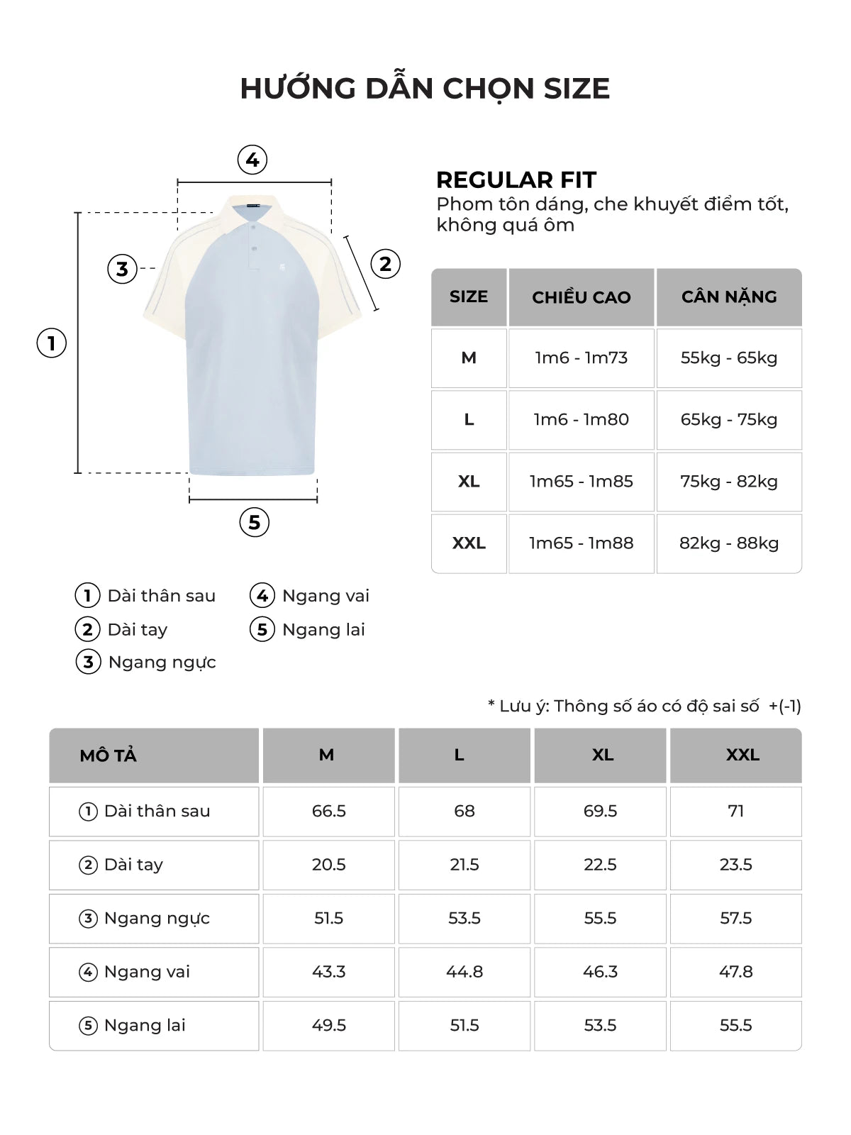 Bảng size của sản phẩm
