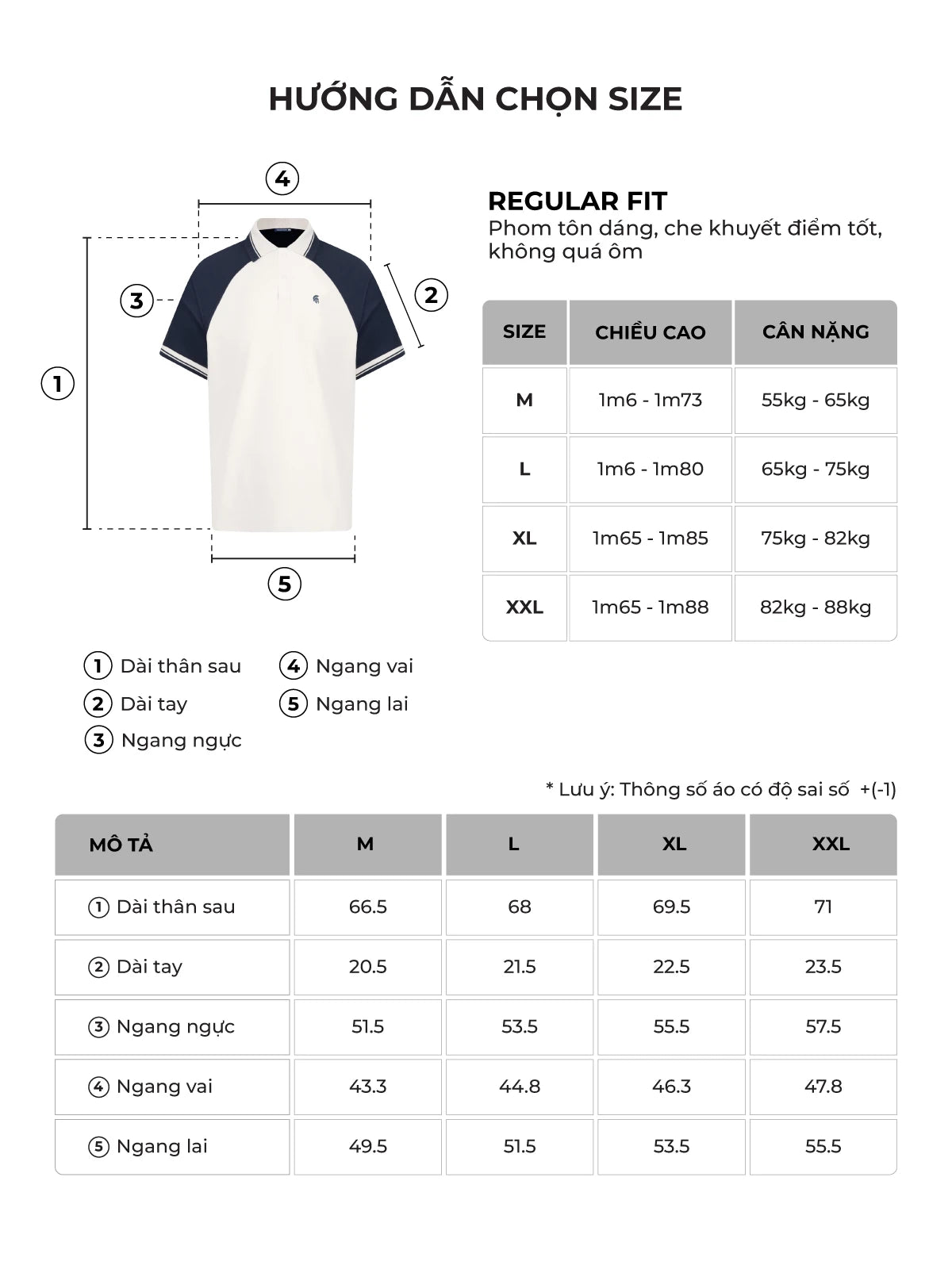 Bảng size của sản phẩm