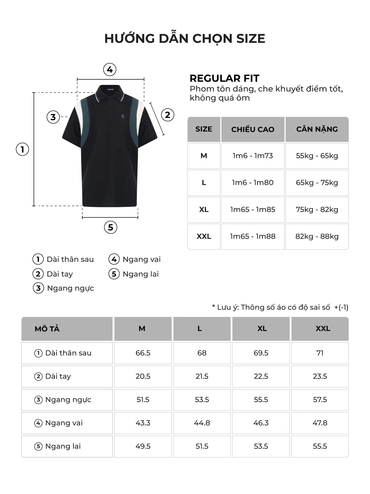 Bảng size của sản phẩm