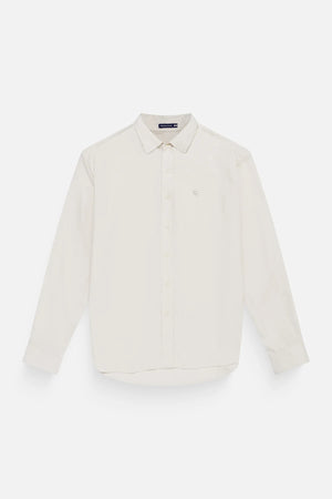 Áo Sơ Mi Dài Tay Justin Polomanor Màu Kem Linen Regular Fit