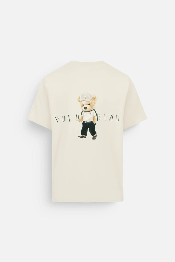 Áo Thun Nam Lio Polomanor Màu Kem Nhạt Cotton 2C Relax Fit Mặt Sau