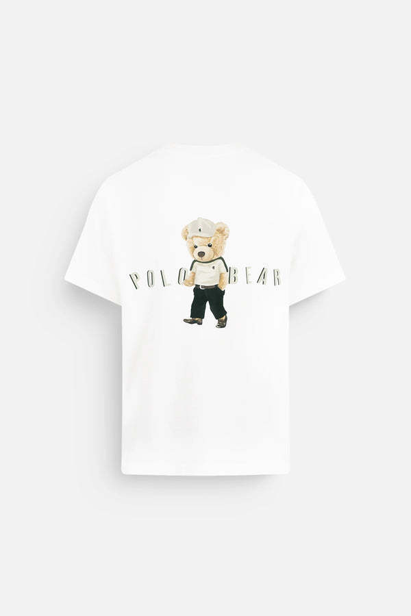 Áo Thun Nam Lio Polomanor Màu Trắng Cotton 2C Relax Fit Mặt Sau