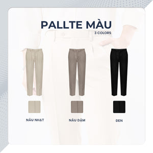 Quần Dài Nam Classic Pants Polomanor Màu Be Khaki Tây Regular Fit