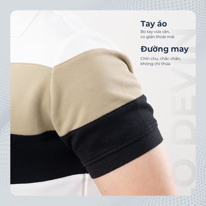 Chi Tiết Tay Áo Polo Nam Devin Polomanor Cotton Interlock Regular Fit