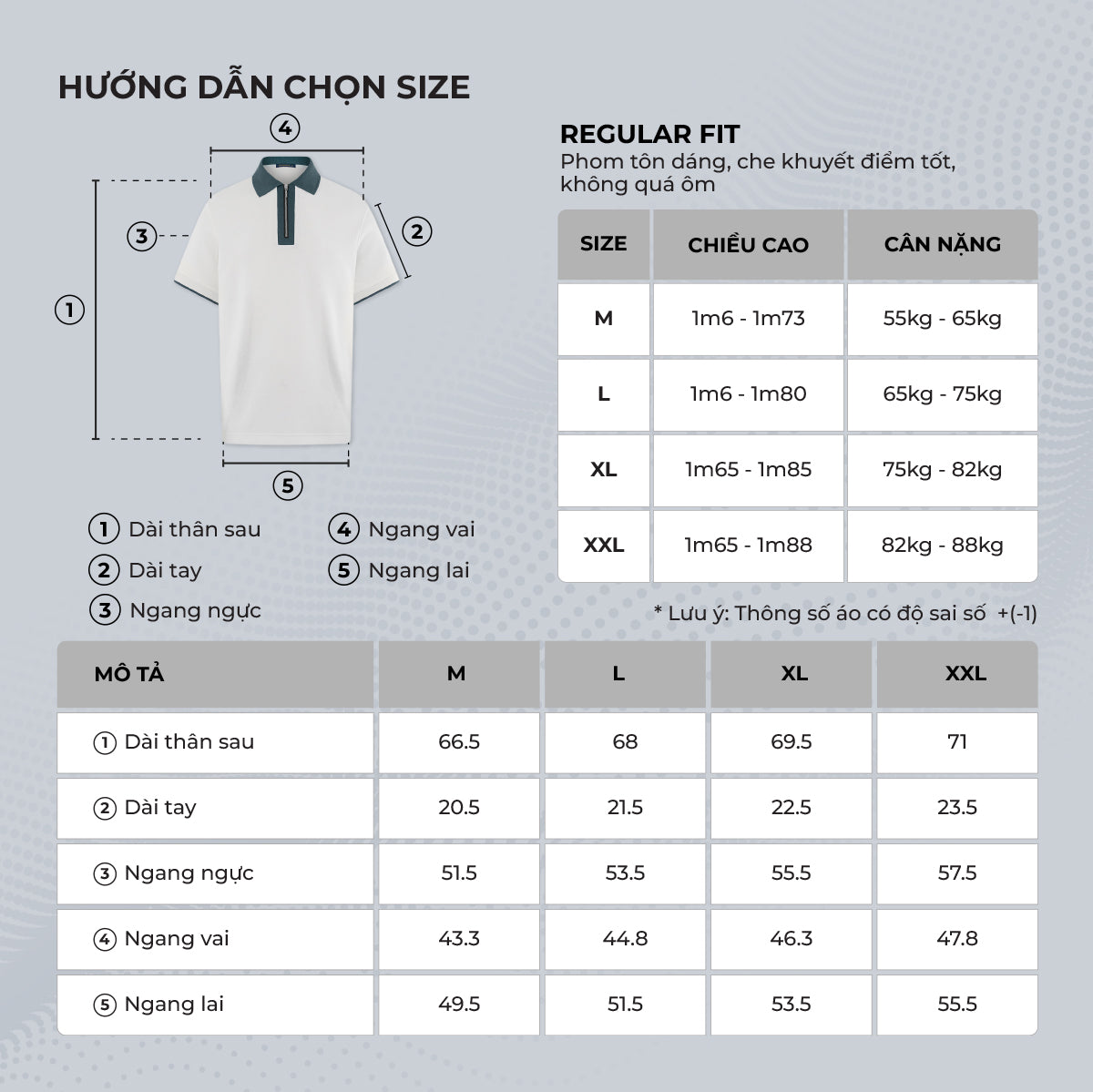 Bảng size của sản phẩm