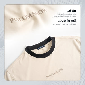 Chi Tiết Cổ Áo Thun Nam Mike Polomanor Màu Be Thun Cvc Regular Fit