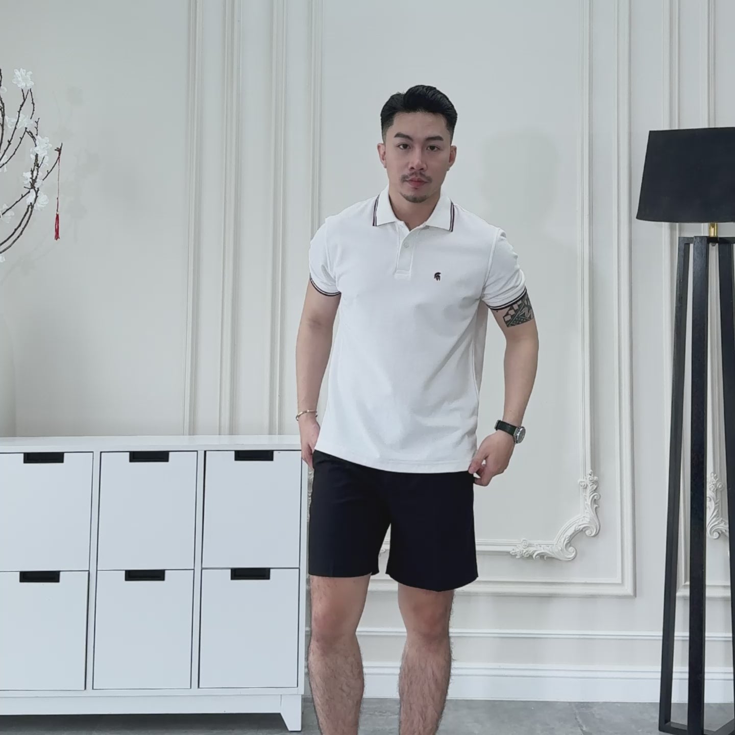 Áo polo nam FUSION BST TẾT 2025, chất liệu CVC Diamond cao cấp, phong cách thanh lịch từ Polomanor