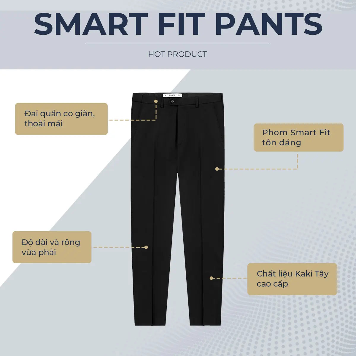 Quần Dài Nam Smart Fit Khaki