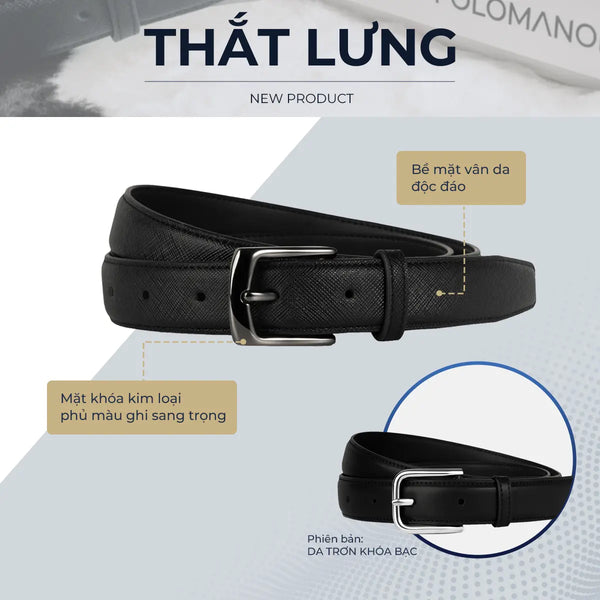 Thắt Lưng nam da Vân