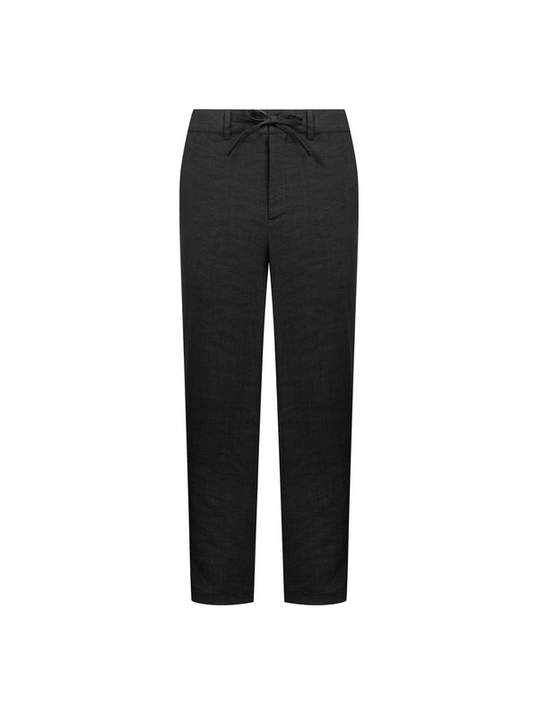 Quần Dài  Linen Polomanor Màu Đen Vải Linen Regular Fit