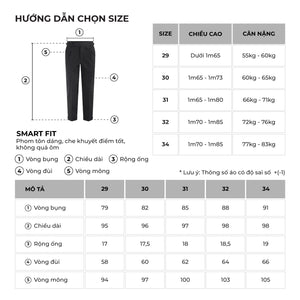 Quần Tây Nam Sidetab Khaki Tây Polomanor Màu Đen Khaki Tây Regular Fit